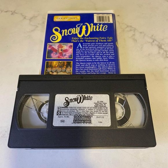 SNOW WHITE 1994 Animated VHS Video Tape Jetlag Productions Cayre Bros. Goodtimes - Picture 2 of 2